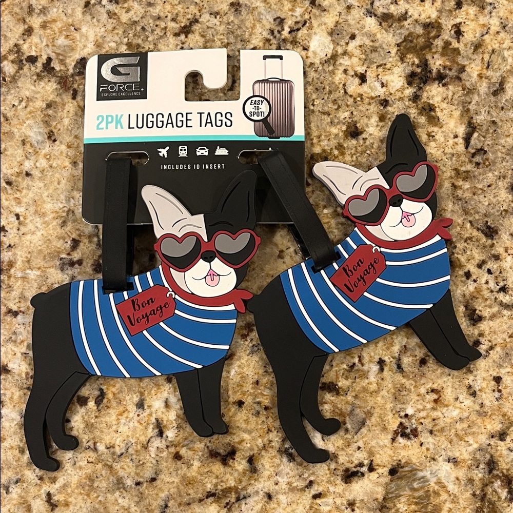 G/FORE Dog Luggage Tags - Blue, Red, and Black